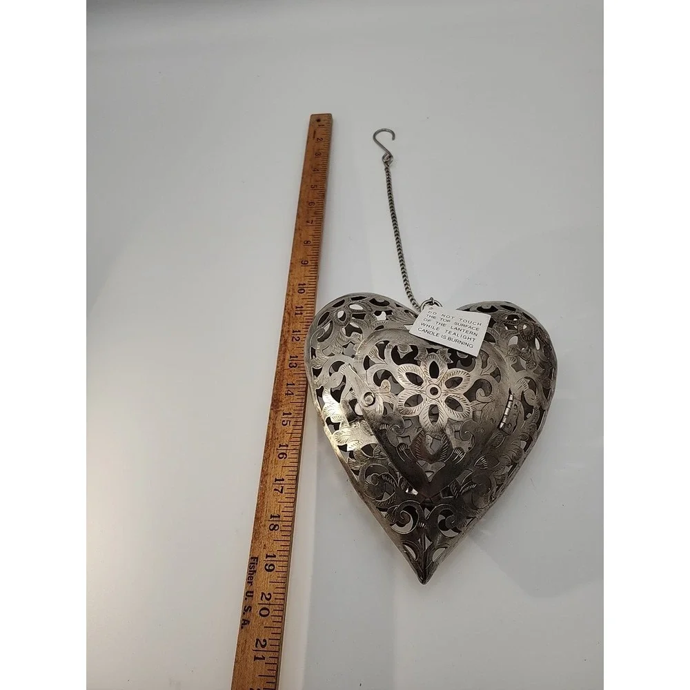 Iron cutwork hanging‎ Heart shaped Lantern